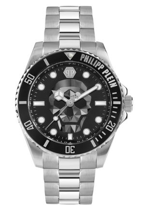 Philipp Plein The $kull Diver Heren Horloge Zilverkleurig PWOAA0522