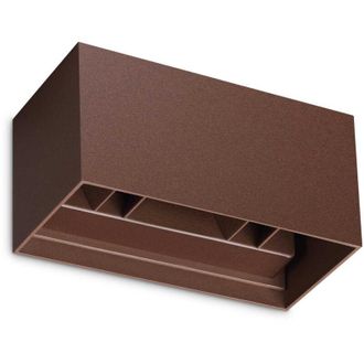 Ideal Lux Ideal Lux Atom Aplique 4 Luces Led Integrado Exterior Up Down Caf&eacute; 2100lm 3000k Ip54