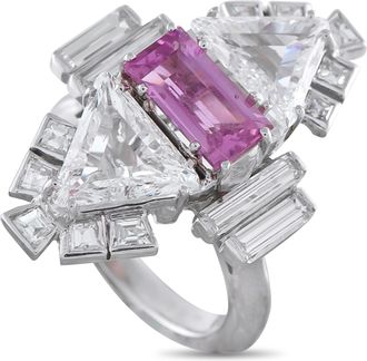 Luxury Bazaar Platinum 4.20ct Diamond and Sapphire Ring MF17-031726