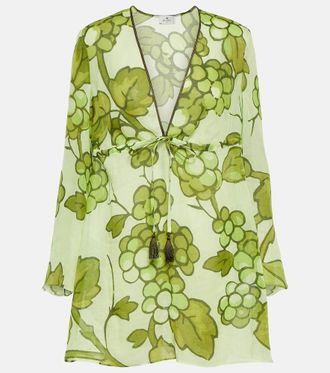 【Etro】プリント ramie tunic Printed ramie tunic in orange - Etro | Mytheresa