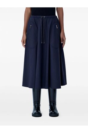 Moncler WOMENS MID LENGTH SKIRT Size: 42, colour: NAVY