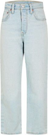 Levi's Damesjeans 501 met rechte pijpen en enkellengte (Weggestapt)