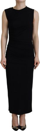 Dsquared2 Dsquared&sup2; Viscose Sleeveless Ruched Maxi Womens Dress (Pre-Owned)