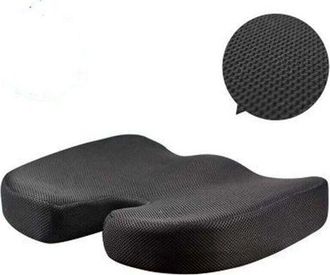 OEM Coj&iacute;n Para Silla De Oficina, Coj&iacute;n Ergon&oacute;mico Y Ortop&eacute;dico De Espuma Viscoel&aacute;stica - Negro, Grande