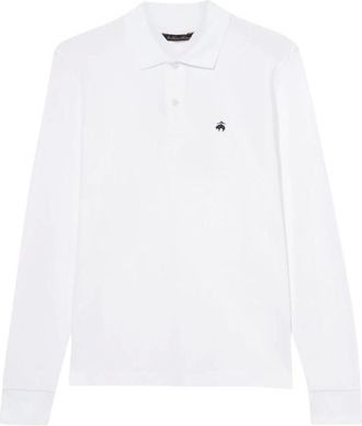 Brooks Brothers Tops, Heren, Wit, XL, Katoen, Piqué katoenen polo
