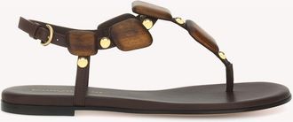Gianvito Rossi Munduk Sandal in Brown Nappa Leather at Nordstrom, Size 35.5