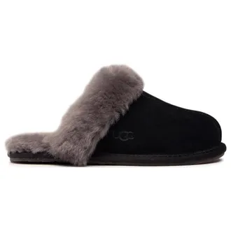UGG Scuffette II Suede Womens Slip On Sandals - Black Grey - Size:UK 4