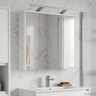 vidaXL Vidaxl Mobiletto Per Specchio Da Bagno Bianco 63,5 X 16 X 62,5 Cm