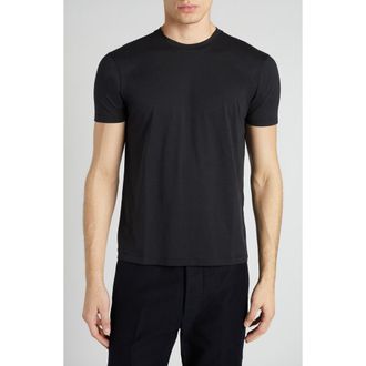 Tom Ford Short Sleeve Crewneck T-Shirt in Black at Nordstrom, Size 36 Us