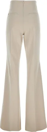 Sportmax Womens Beige Flared Pants Tech Fabric Polyamide Trousers