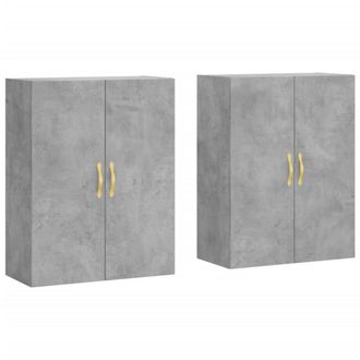 Berkfield Home Wall Mounted Cabinets 2 pcs Concrete Grey 69.5x34x90 cm