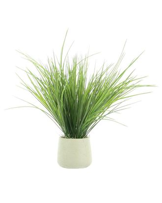 Creative Displays Inc. Grass Arranged In A Grey Fiberstone Planter