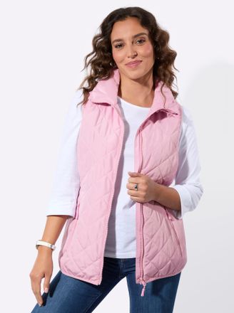 Casual Looks Steppweste CASUAL LOOKS, Damen, Gr. 36, ros&eacute;, 100% Polyester, Wattierung:100% Polyester, unifarben, Westen Steppweste