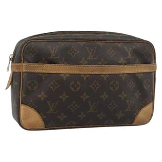 Louis Vuitton Pre-owned Vintage Monogram Clutch - Dames - Pre-owned - Bruin - Maat: ONE Size Leer