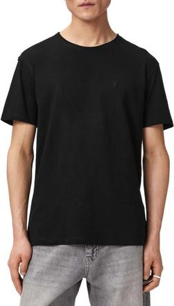 AllSaints Flax Short Sleeve T-shirt in Jet Black at Nordstrom, Size Xx-Large