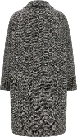 Brunello Cucinelli Womens Gray Virgin Wool Coat Clothing