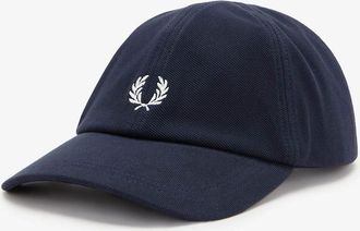 Fred Perry Mens Fred Perry Mens Pique Classic Cap - Navy/Snow White 267 - Size: ONE size