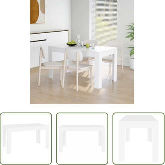 vidaXL vidaXL Tavolo da pranzo in legno multistrato - Tavolo da Pranzo Bianco 140x74,5x76 cm in Legno Multistrato