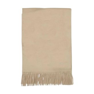 Max Mara Winter Scarves, female, Beige, Size: ONE SIZE Cashmere Fringe Scarf