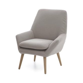 Dmora Dmora - Sill&oacute;n Dabdall, Sill&oacute;n De Dise&ntilde;o Para La Sala De Estar., 100% Made In Italy, Sill&oacute;n Relax En Tela Tapizada, 80x70h95cm, Gris
