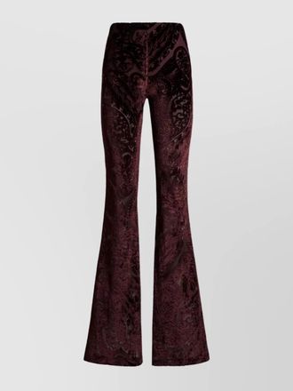 Etro jacquard high-rise flared trousers