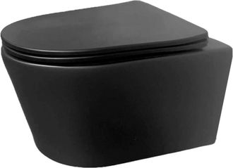 Aqua Inodoro Suspendido Lia Negro Mate Con Asiento Y Tapa Soft-close - Aqua