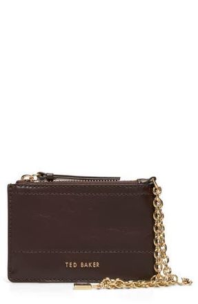 Ted Baker Sutton Charm Wallet in Espresso Glossy Leather Shiny at Nordstrom Rack