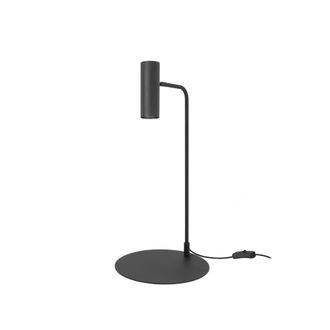 Forlight Meds - L&aacute;mpara De Mesa De Metal Minimalista De Color Negro Para Bombilla Gu10 Con Cabezal Orientable Para Escritorio - Forlight