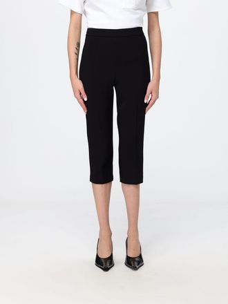 Elisabetta Franchi Pantaloni cropped slim fit a vita alta in tessuto tecnico