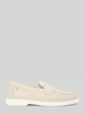 Tommy Hilfiger Slipper aus echtem Leder in Beige, Gr&ouml;&szlig;e 41