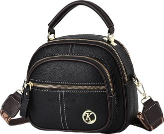 Generic Stylish Leather Shoulder Bag - Womens Travel Purse for Versatile Use | Leather with Spacious Pockets, Multifunctional Bag for Shopping Work School or 