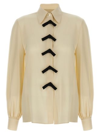 Valentino Garavani Beige Silk Womens Blouse