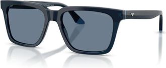 Emporio Armani Ea 4260 Zonnebril - Heren - Zonnebrillen - Blauw - 55 MM - Accessoires