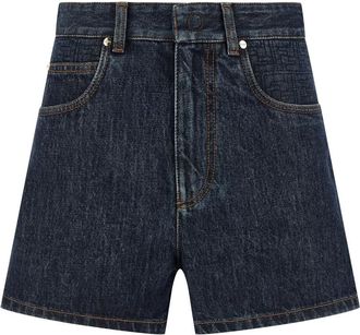 Fendi Blue FF padded shorts