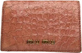 Miu Miu Pre-owned Wallets, female, Orange, Size: ONE SIZE Pre-owned Leather Wallet