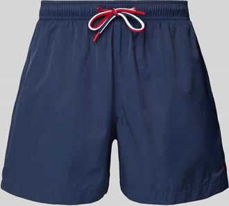 Mc Neal Relaxed Fit Badeshorts mit Logo-Stitching in Marine, Gr&ouml;&szlig;e M