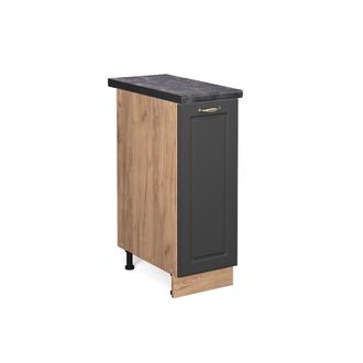 Vicco Armario De Farmacia Fame-line, Antracita-oro, 30 Cm, Et Antracita Vicco
