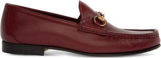 Gucci horsebit leather loafers - men - Leather/Fabric/Rubber - 11 - Red