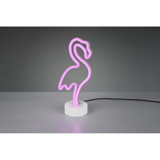 Trio Leuchten Trio Lighting - Lampara De Mesa Flamenca Led 1.8w En Plastico Blanco Con Interruptor On/off Y Cable Usb R55240101