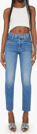 Mother Tomcat Ankle Fray Jeans In Arigato Mr Roboto