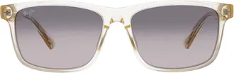 Maui Jim Okina Neutral Grey Square Unisex Sunglasses GS587-21 55