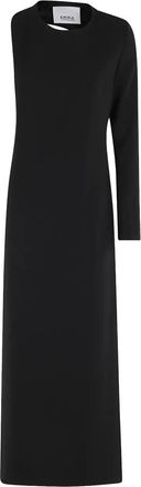 Erika Cavallini Semi Couture Abito lungo monospalla - Nero
