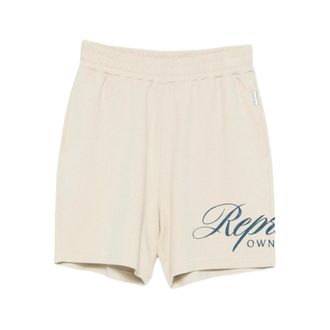 Represent Pantalones cortos de malla Owners Club Script - Shorts - Hombre - Beige - S
