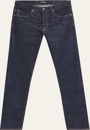 Tom Ford Mens Washed Black Denim Slim Fit Jeans