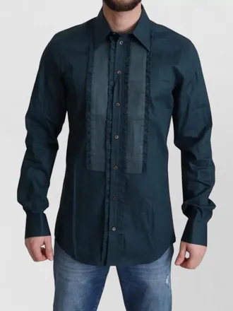 Dolce & Gabbana pleated slim-fit dress shirt