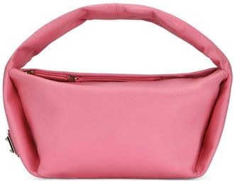 Dolce & Gabbana small Soft logo-tag tote bag - women - Lambskin/Polyester/Polyurethane - One Size - Pink