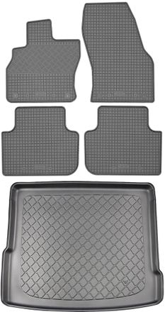 OEM Audi Q3 F3 Suv (5 Puertas) Desde Agosto De 2018. Juego: Alfombrillas De Goma Para Coche + Alfombrilla Para Maletero