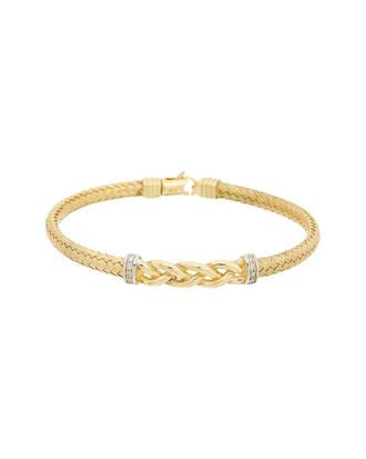 Meshmerise 18K Over Silver 0.10 Ct. Tw. Diamond Bracelet