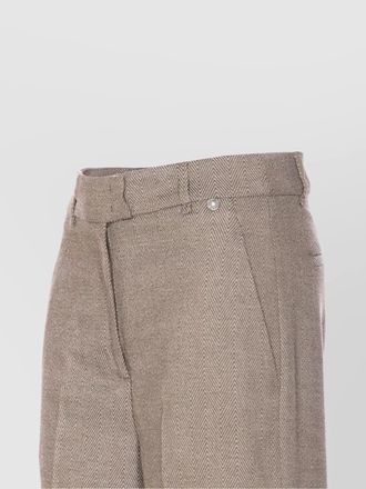 Liu Jo chevron herringbone straight fit trousers