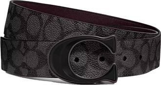 Coach Signature Buckle Cut To Size Reversible Belt